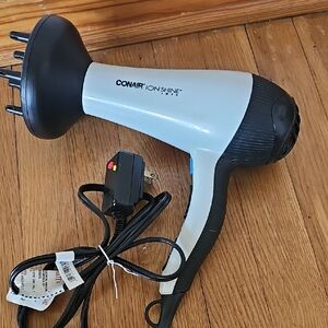 Conair Ion Shine 1875 Watt Hair Dryer with Diffuser Attachment